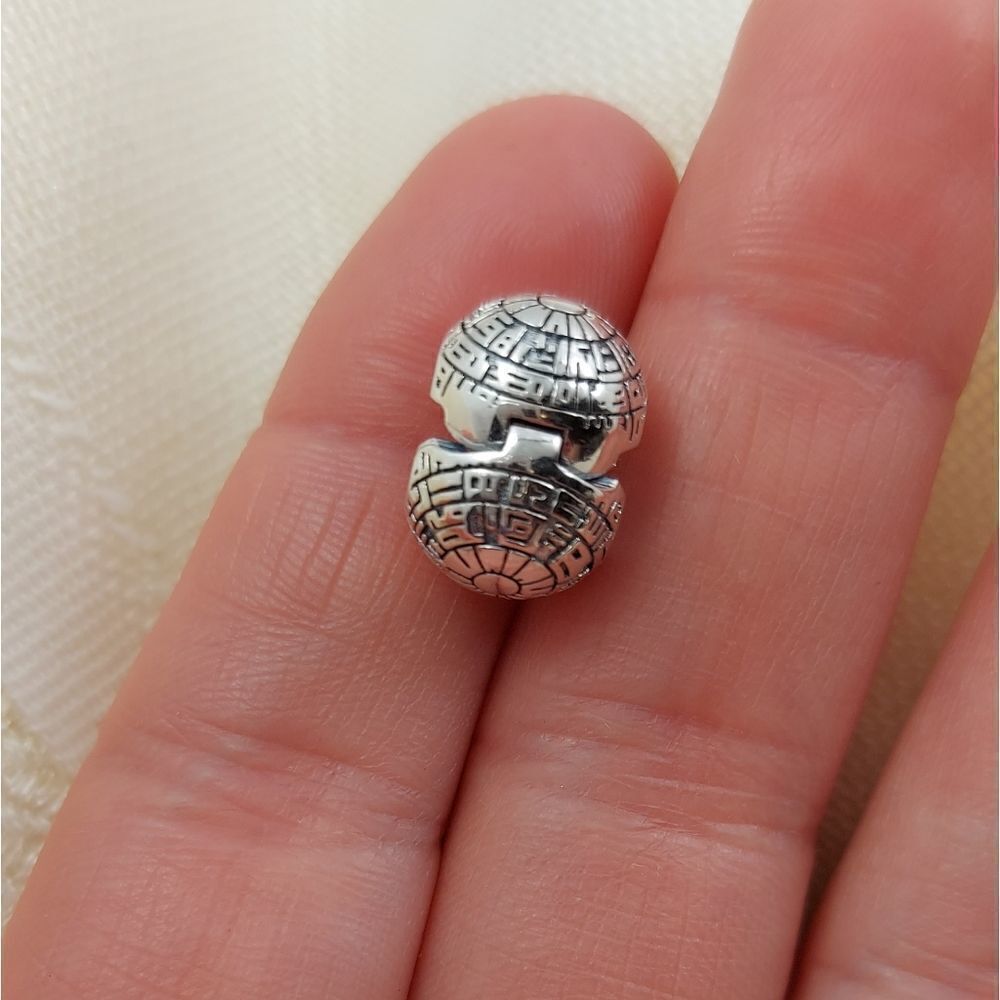 925 Silver Death Star Star Wars Clip Charm - Picture 4 of 8